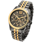 Buy Shop Michael Kors Lexington Chronograph Black Dial Two Tone Steel Strap Watch for Men - MK8561 USA Online