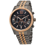 Buy Shop Michael Kors Lexington Chronograph Black Dial Two Tone Steel Strap Watch for Men - MK8561 USA Online