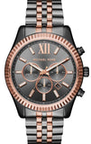 Buy Shop Michael Kors Lexington Chronograph Black Dial Two Tone Steel Strap Watch for Men - MK8561 USA Online