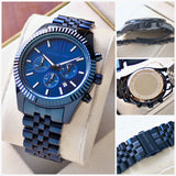 Buy Shop Michael Kors Lexington Chronograph Blue Dial Blue Steel Strap Watch for Men - MK8480 USA Online