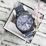 Buy Shop Michael Kors Lexington Chronograph Blue Dial Blue Steel Strap Watch for Men - MK8480 USA Online