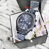 Buy Shop Michael Kors Lexington Chronograph Blue Dial Blue Steel Strap Watch for Men - MK8480 USA Online