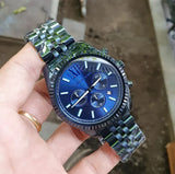 Buy Shop Michael Kors Lexington Chronograph Blue Dial Blue Steel Strap Watch for Men - MK8480 USA Online