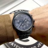Buy Shop Michael Kors Lexington Chronograph Blue Dial Blue Steel Strap Watch for Men - MK8480 USA Online