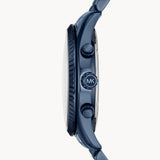 Buy Shop Michael Kors Lexington Chronograph Blue Dial Blue Steel Strap Watch for Men - MK8480 USA Online