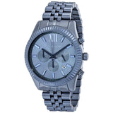 Buy Shop Michael Kors Lexington Chronograph Blue Dial Blue Steel Strap Watch for Men - MK8480 USA Online