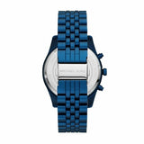 Buy Shop Michael Kors Lexington Chronograph Blue Dial Blue Steel Strap Watch For Men - MK8791 USA Online