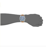 Buy Shop Michael Kors Lexington Chronograph Blue Dial Brown Leather Strap Watch For Men - MK8537 USA Online
