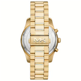 Buy Shop Michael Kors Lexington Chronograph Blue Dial Gold Steel Strap Watch for Men - MK9153 USA Online