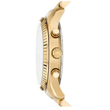 Buy Shop Michael Kors Lexington Chronograph Blue Dial Gold Steel Strap Watch for Men - MK9153 USA Online
