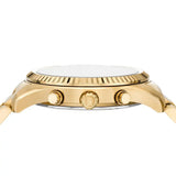 Buy Shop Michael Kors Lexington Chronograph Blue Dial Gold Steel Strap Watch for Men - MK9153 USA Online
