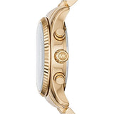 Buy Shop Michael Kors Lexington Chronograph Blue Dial Gold Steel Strap Watch For Women - MK6206 USA Online
