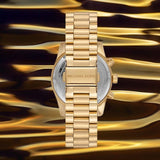Buy Shop Michael Kors Lexington Chronograph Blue Dial Gold Steel Strap Watch For Women - MK7216 USA Online
