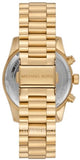 Buy Shop Michael Kors Lexington Chronograph Blue Dial Gold Steel Strap Watch For Women - MK7216 USA Online