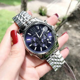 Buy Shop Michael Kors Lexington Chronograph Blue Dial Silver Steel Strap Watch for Men - MK8280 USA Online