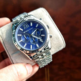 Buy Shop Michael Kors Lexington Chronograph Blue Dial Silver Steel Strap Watch for Men - MK8280 USA Online