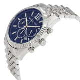 Buy Shop Michael Kors Lexington Chronograph Blue Dial Silver Steel Strap Watch for Men - MK8280 USA Online
