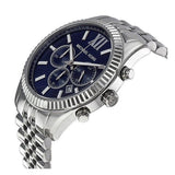 Buy Shop Michael Kors Lexington Chronograph Blue Dial Silver Steel Strap Watch for Men - MK8280 USA Online