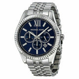 Buy Shop Michael Kors Lexington Chronograph Blue Dial Silver Steel Strap Watch for Men - MK8280 USA Online