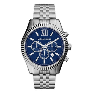 Buy Shop Michael Kors Lexington Chronograph Blue Dial Silver Steel Strap Watch for Men - MK8280 USA Online