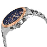Buy Shop Michael Kors Lexington Chronograph Blue Dial Silver Steel Strap Watch For Men - MK8689 USA Online