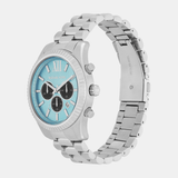 Buy Shop Michael Kors Lexington Chronograph Blue Dial Silver Steel Strap Watch for Men - MK9165 USA Online