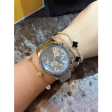 Buy Shop Michael Kors Lexington Chronograph Blue Dial Silver Steel Strap Watch For Women - MK5887 USA Online