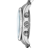 Buy Shop Michael Kors Lexington Chronograph Blue Dial Silver Steel Strap Watch For Women - MK5887 USA Online