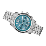Buy Shop Michael Kors Lexington Chronograph Blue Dial Silver Steel Strap Watch For Women - MK5887 USA Online