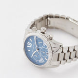 Buy Shop Michael Kors Lexington Chronograph Blue Dial Silver Steel Strap Watch For Women - MK7215 USA Online