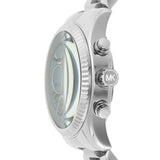 Buy Shop Michael Kors Lexington Chronograph Blue Dial Silver Steel Strap Watch For Women - MK7215 USA Online
