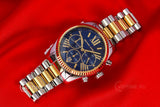 Buy Shop Michael Kors Lexington Chronograph Blue Dial Two Tone Steel Strap Watch For Women - MK7218 USA Online