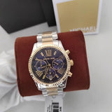 Buy Shop Michael Kors Lexington Chronograph Blue Dial Two Tone Steel Strap Watch For Women - MK7218 USA Online