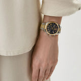 Buy Shop Michael Kors Lexington Chronograph Blue Dial Two Tone Steel Strap Watch For Women - MK7218 USA Online