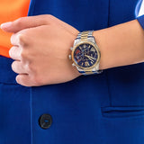Buy Shop Michael Kors Lexington Chronograph Blue Dial Two Tone Steel Strap Watch For Women - MK7218 USA Online