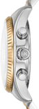 Buy Shop Michael Kors Lexington Chronograph Blue Dial Two Tone Steel Strap Watch For Women - MK7218 USA Online