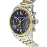 Buy Shop Michael Kors Lexington Chronograph Blue Dial Two Tone Steel Strap Watch For Women - MK7218 USA Online