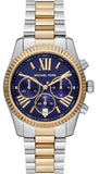 Buy Shop Michael Kors Lexington Chronograph Blue Dial Two Tone Steel Strap Watch For Women - MK7218 USA Online