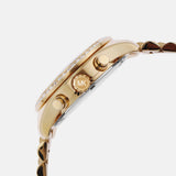 Buy Shop Michael Kors Lexington Chronograph Brown Dial Gold Steel Strap Watch For Women - MK7276 USA Online