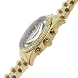 Buy Shop Michael Kors Lexington Chronograph Brown Dial Gold Steel Strap Watch For Women - MK7276 USA Online