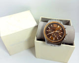 Buy Shop Michael Kors Lexington Chronograph Brown Dial Silver Steel Strap Watch For Men - MK8732 USA Online