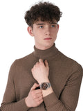 Buy Shop Michael Kors Lexington Chronograph Brown Dial Silver Steel Strap Watch For Men - MK8732 USA Online
