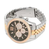 Buy Shop Michael Kors Lexington Chronograph Crystals Black Dial Two Tone Steel Strap Watch for Men - MK8714 USA Online