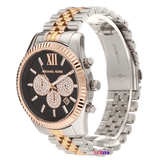 Buy Shop Michael Kors Lexington Chronograph Crystals Black Dial Two Tone Steel Strap Watch for Men - MK8714 USA Online
