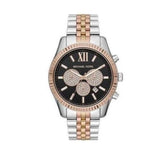 Buy Shop Michael Kors Lexington Chronograph Crystals Black Dial Two Tone Steel Strap Watch for Men - MK8714 USA Online