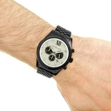 Buy Shop Michael Kors Lexington Chronograph Crystals Silver Dial Black Steel Strap Watch for Men - MK8605 USA Online