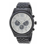 Buy Shop Michael Kors Lexington Chronograph Crystals Silver Dial Black Steel Strap Watch for Men - MK8605 USA Online
