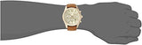 Buy Shop Michael Kors Lexington Chronograph Gold Dial Brown Leather Strap Watch For Men - MK8447 USA Online