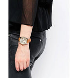 Buy Shop Michael Kors Lexington Chronograph Gold Dial Brown Leather Strap Watch For Men - MK8447 USA Online