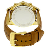 Buy Shop Michael Kors Lexington Chronograph Gold Dial Brown Leather Strap Watch For Men - MK8447 USA Online
